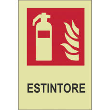 Adesivo luminescente - estintore